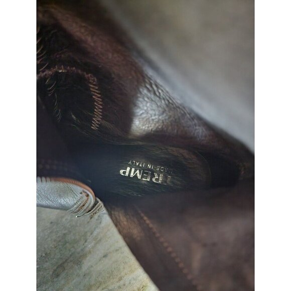 Womens Italian Leather 2‎ Toned Riding Boots Size 37 Tremp - Picture 9 of 9
